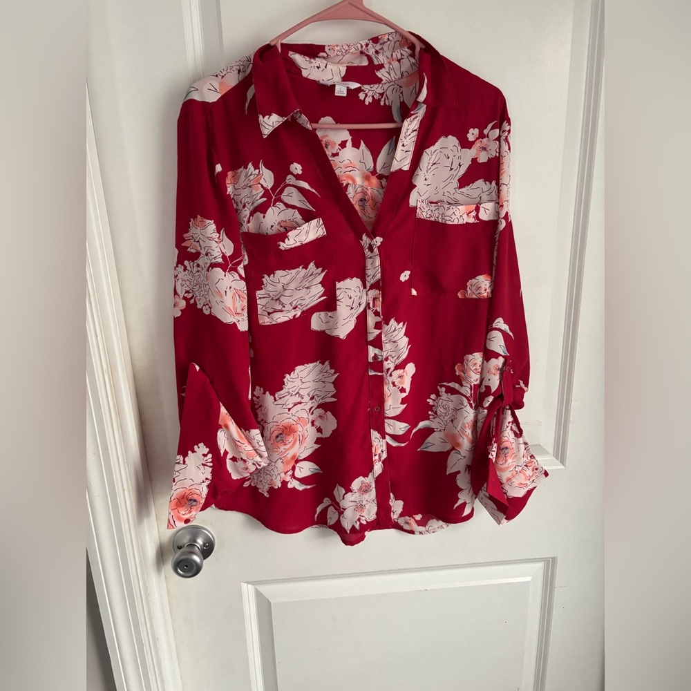 Vintage Candies Floral Red Women's Top.